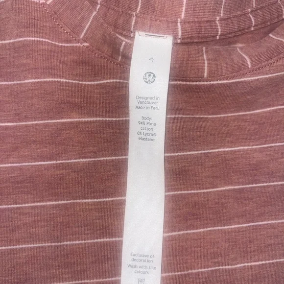 Lululemon Athletica Pink Fitted Short Sleeve Tee - Picture 5 of 5